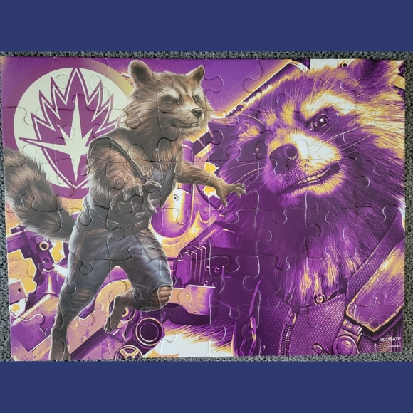 Marvel Avengers Rocket 48 Piece Puzzle With Collectible Infinity Gem - Picture 4 of 5